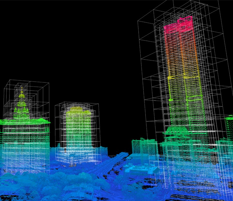 Nested spatial data structures for optimal indexing of LiDAR data 