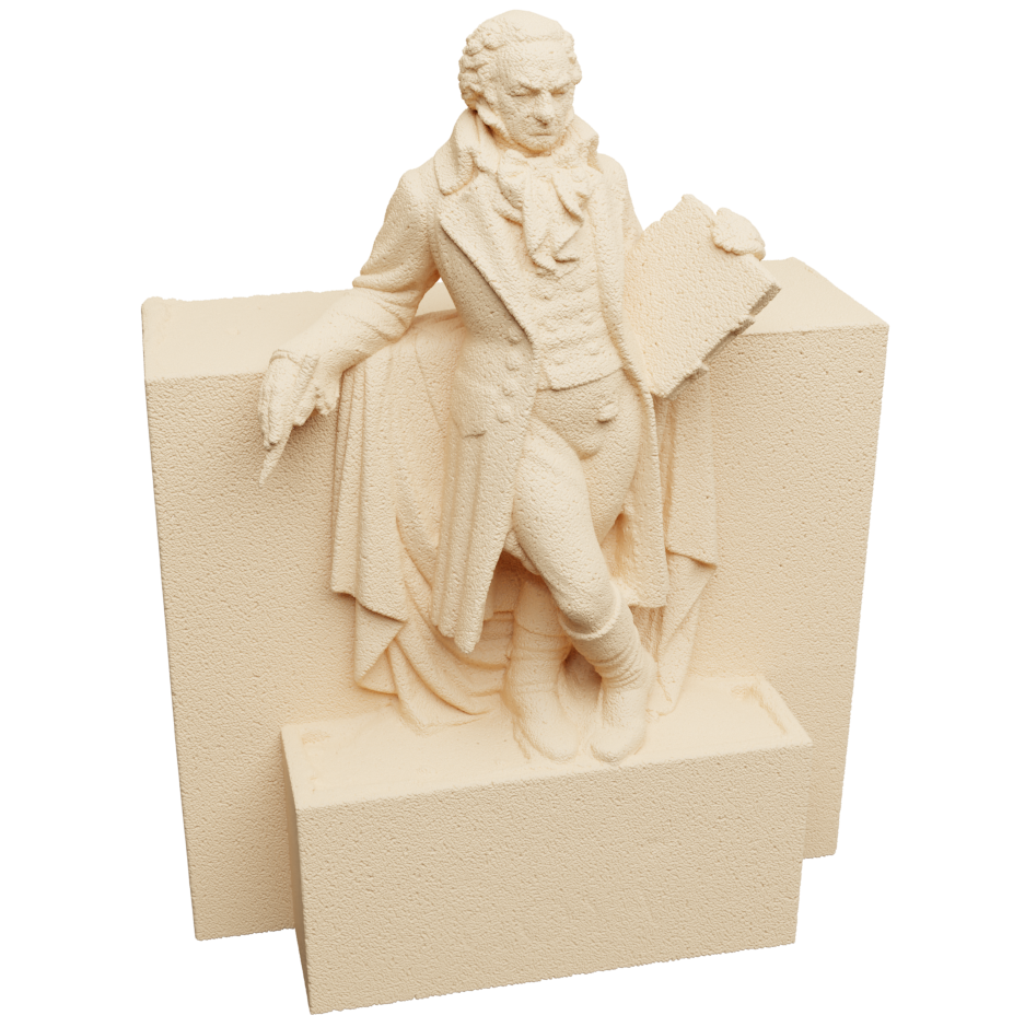 Dense point-cloud reconstruction of the Goya statue